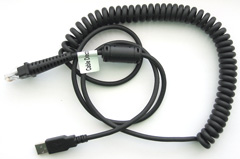 CipherLab USB Coiled Cable 1504/1704 - Усиленный интерфейсный кабель USB (HID+VC) винтового типа для 1504/1704